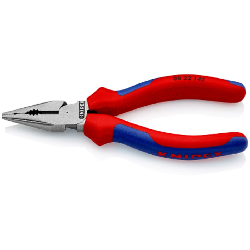 Pointed Combination Pliers 0822145.  Angled view showing jaws closed.