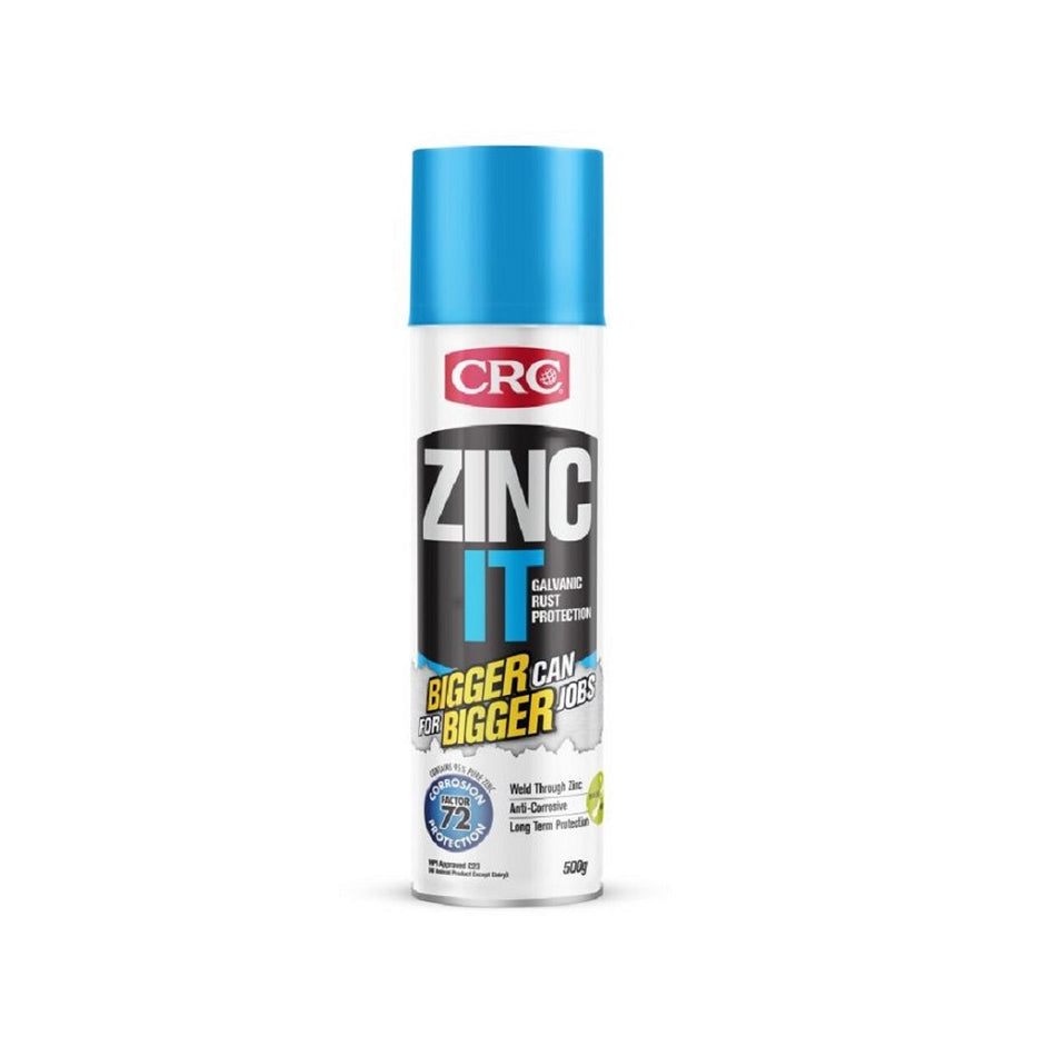 CRC Syntex Synthetic Oil 400ml-3035. Front view of white spray can with black, blue and yellow and red CRC logo and blue cap.