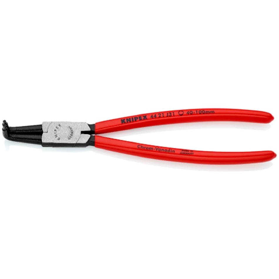 Knipex Circlip Pliers 4421J31.  Angled view showing jaws closed.