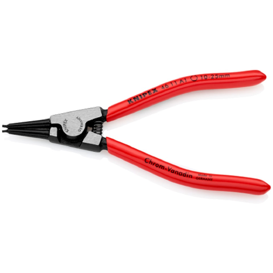 Knipex Circlip Pliers 4611A1.  Angled view showing jaws closed.