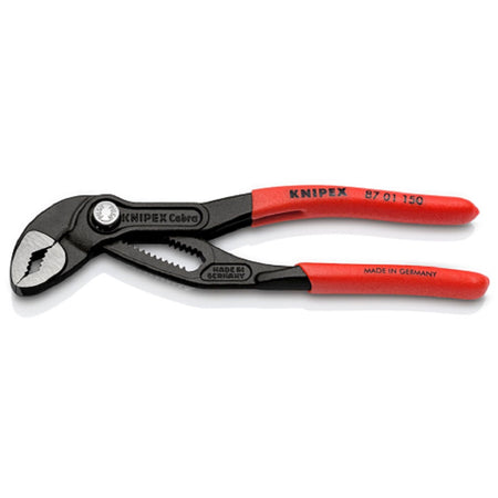 Knipex Cobra Water Pump Pliers 8701150. Angled view showing jaws closed.