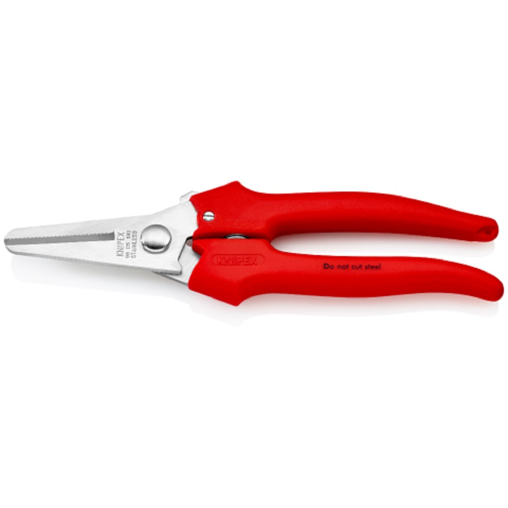 Knipex Combination Shears 9505190. Angled view showing cutters closed.