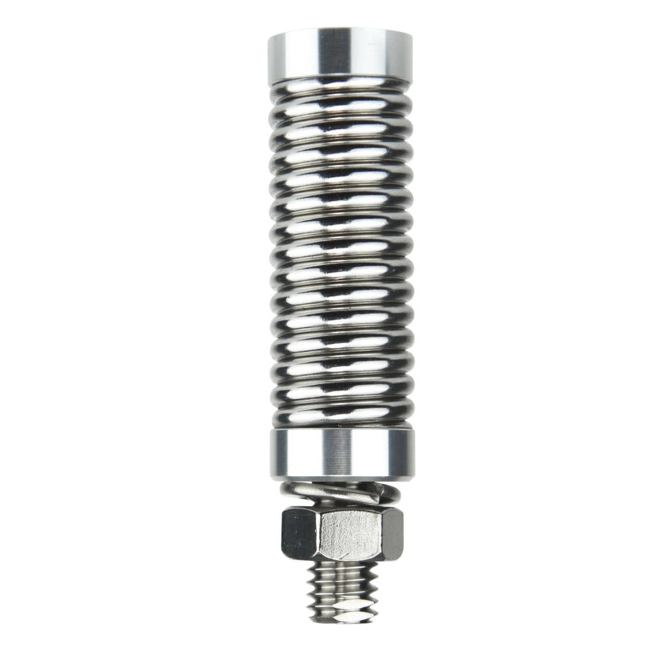 Aerial Light Parallel Spring BSW Thread-AS001. Front view of Stainless Steel Antenna.