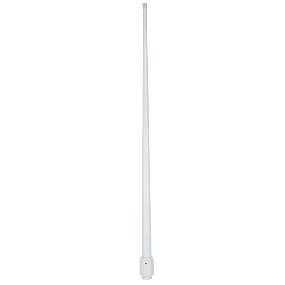 GME Marine VHF Whip White 1200mm-AW364V.  Front view of white antenna whip.