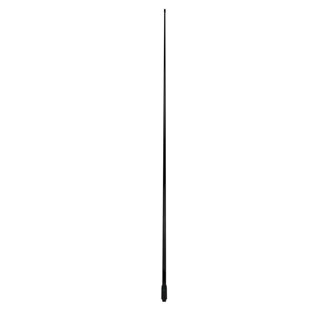 GME Marine VHF Antenna Black 1800mm-AW366VB.  Front view of black antenna whip.