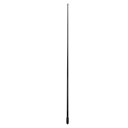 GME Marine VHF Antenna Black 1800mm-AW366VB.  Front view of black antenna whip.