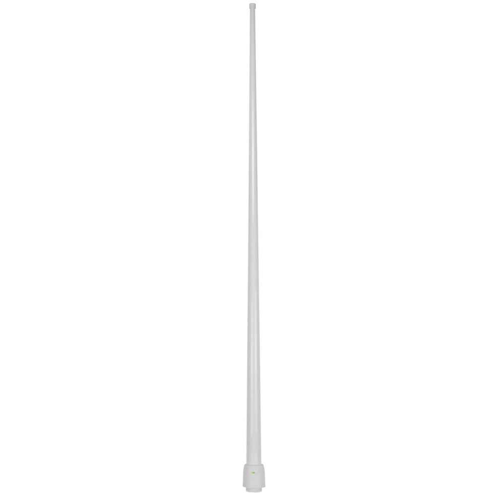 GME Marine Antenna Whip White 2400mm-AW368V.  Front view of white antenna whip.