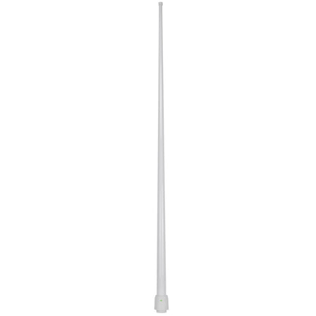 GME Marine Antenna Whip White 2400mm-AW368V.  Front view of white antenna whip.