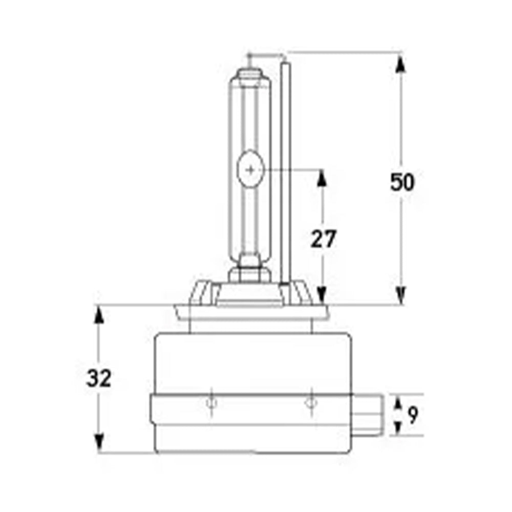 HELLA D3S HID Xenon Gas Discharge Bulb dimensions