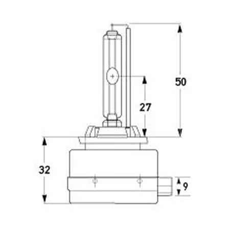 HELLA D3S HID Xenon Gas Discharge Bulb dimensions