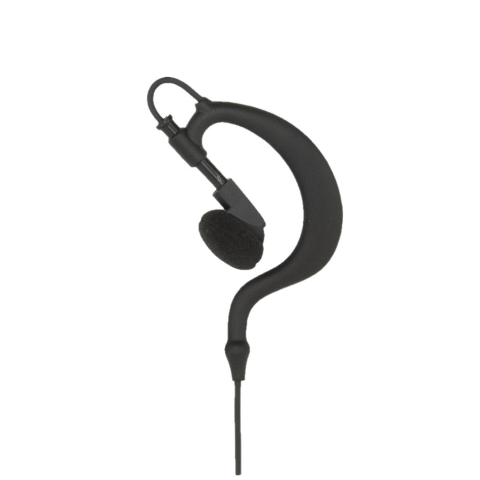 GME Earpiece microphone-HS015. Side view of black earpiece microphone.