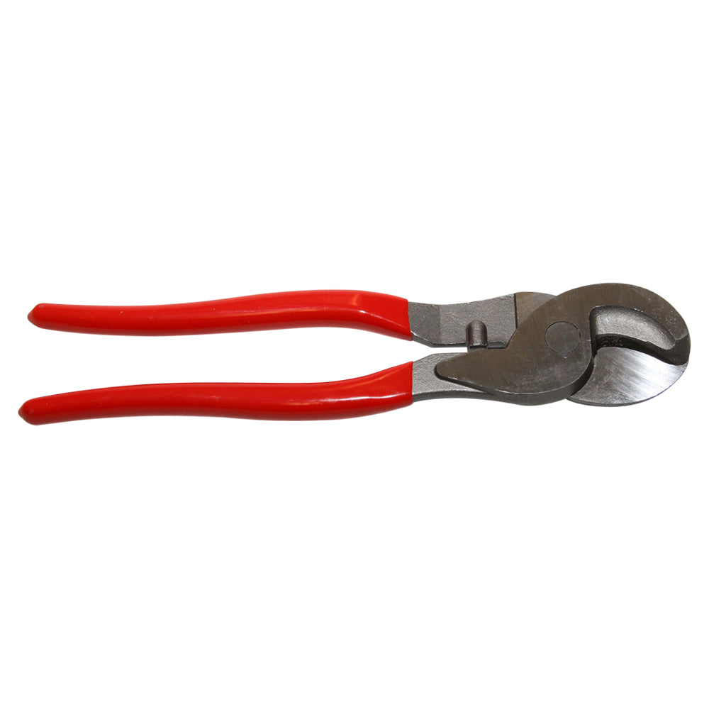 Cable Cutters up to 70mm-NIC-CC70MM. Front view of red handled cutters with closed silver blades.