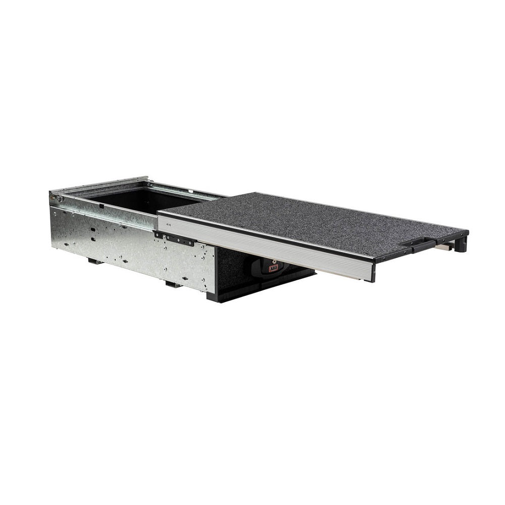 ARB Roller Drawer with Roller Floor 1355mm-RDRF1355. Front view of ARB Draw with Roller Floor extended.