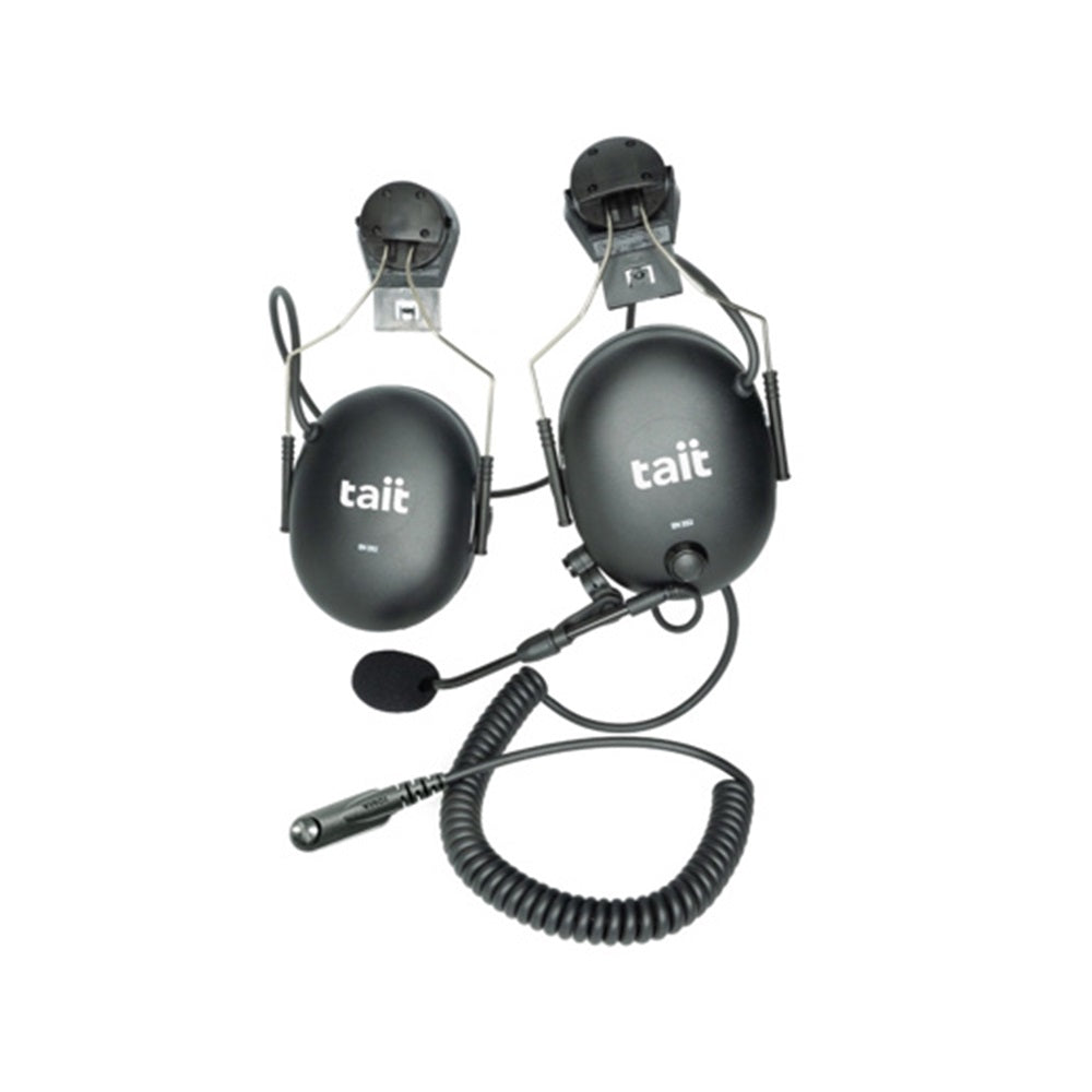 Tait TP3/9 Th3 Hearing Protection Headset - Helmet-T03-00046-KKAA. Front view of 2 x ear cups to fit a helmet and a microphone.