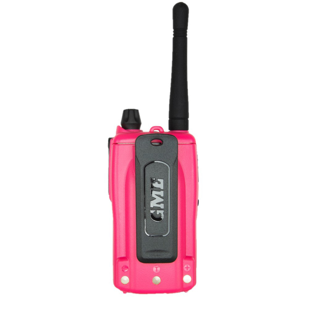 GME 5 Watts UHF Pink Handheld Radio - back view