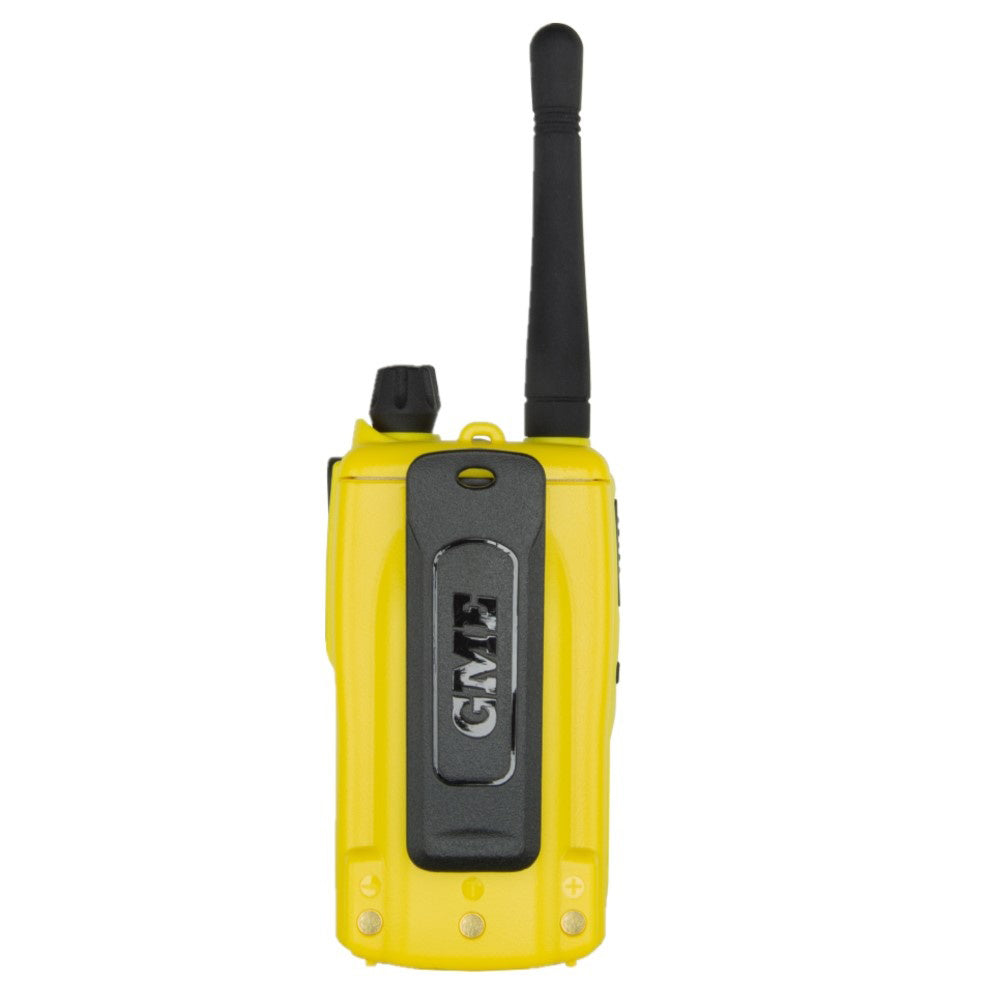 GME Handheld UHF 5w Radio back view of radio