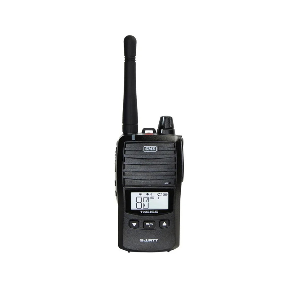 GME 5 Watt UHF Black Handheld Radio